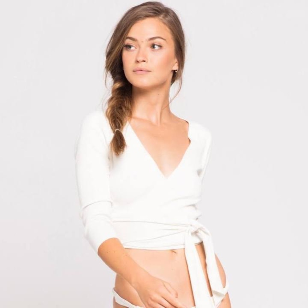 L*space cropped wrap top- brand new without tags
